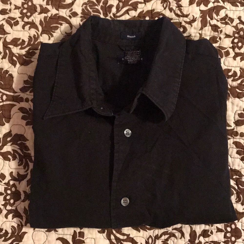 Structure • Men’s Black Button Down • L